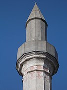 Upper section of minaret, a reconstruction.