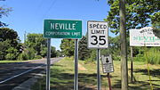 Neville corporation limit sign.