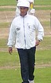 Peter Hartley umpiring at North Marine Road