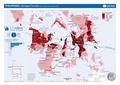 菲律賓受損房屋分佈圖。