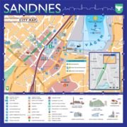 Map of Sandnes city center