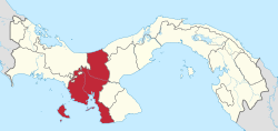 贝拉瓜斯省在巴拿马的位置