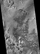 火星勘测轨道飞行器背景相机拍摄的拉道陨击坑。