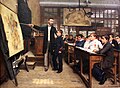 Image 25Albert Bettannier's 1887 painting La Tache noire depicts a child being taught about the "lost" province of Alsace-Lorraine in the aftermath of the Franco-Prussian War – an example of how European schools were often used in order to inoculate Nationalism in their pupils. (from School)
