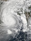 Satellite image of Cyclone Amphan on 20 May