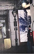 This historic Gas Lamp, located in Atlanta's Underground, was 1 of 50 erected by the Atlanta Gas Light Company in 1856. It was shelled by Union artillery prior to the Battle of Atlanta of the American Civil War.