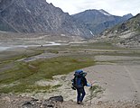 Weasel River Valley with Schwartzenbach Falls in the distance