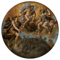 circular painting with multiple figures