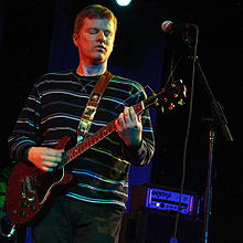 Carl Newman of The New Pornographers performing on March 2, 2006 at the Nokia Theatre in Times Square