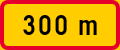 Distance from the sign to the point to which the sign applies (formerly used )