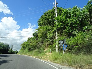 PR-132 west at PR-549 intersection in Canas, Ponce