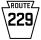 Pennsylvania Route 229 marker