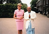 With Sri Chinmoy at Kensington Palace, 1997