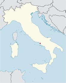 Outline map of diocese of Sessa Arunca