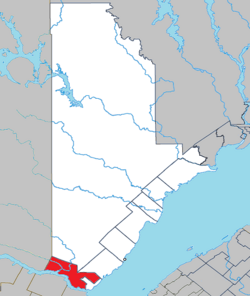 Location within La Haute-Côte-Nord RCM