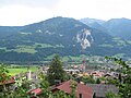 St. Laurence's church (left) with the Herz Jesu church, and Eiblschrofen in the background