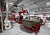 Robot assemblers at the Tesla Factory