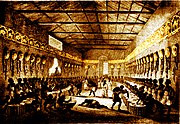 8 埃塞俄比亚国王萨勒塞拉西的宴会大厅（Johann Martin Bernatz在1852年绘制于伦敦）