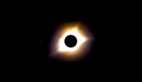 Totality with stars as seen from Makanda, Illinois