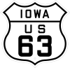 Iowa US 63 shield