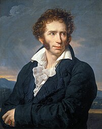 The Italian poet Ugo Foscolo, who died in exile here, by F.-X.-P. Fabre, 1813