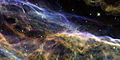哈伯太空望远镜拍摄面纱星云的一部分。