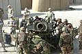 2008年1月28日，在阿富汗努里斯坦省的卡拉古什前线作战基地，美军和阿富汗国民军士兵进行联合训练。