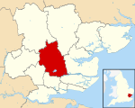 Chelmsford shown within Essex