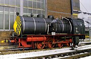 Henschel fireless engine filling steam at the power station Mannheim