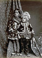 Portrait of Kashmiri children wearing churidar pyjamas c. 1890