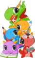 Konqi和他五彩缤纷的伙伴们，曾被短暂用于KDE版本5.x的版本对话框。