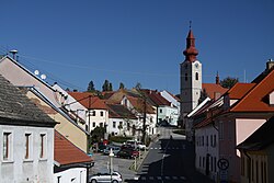 Main road in Husinec