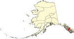 標示出彼得堡自治市鎮Borough位置的地圖