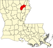 Map of Louisiana highlighting Richland Parish.svg