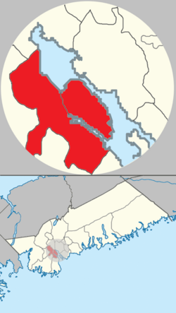 Map of the boundaries of the former Halifax and the relationship to the rest of the regional municipality