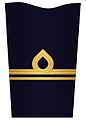 Sleeve insignia on innerkavaj m/48 ("inner jacket m/48") for a lieutenant. (2003–present)