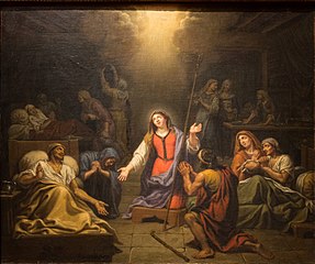 Saint Genevieve Giving her Protection to the Sick