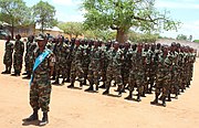Soldiers of the Somali Armed Forces during their passing out.