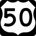 U.S. Highway 50 marker