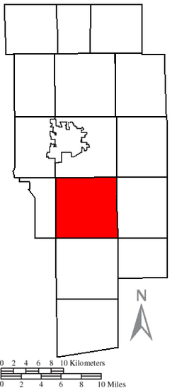Location of Vermillion Township in Ashland County