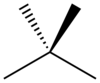 Stereo, skeletal formula of neopentane