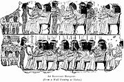 1 畫中的描繪的是一個古埃及-底比斯的宴會