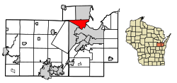 Location of Howard in Brown County, Wisconsin.