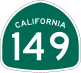 State Route 149 marker