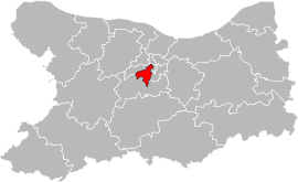 Situation of the canton of Caen-5 in the department of Calvados