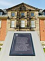 National Trust notice explaining the sculpture's removal