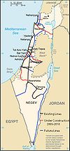 Map of Israel Railways' network