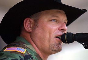 John Michael Montgomery performing at The Pentagon in mid-June 2003.