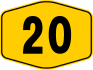 Federal Route 20 shield}}