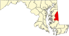 加罗林县在马里兰州的位置